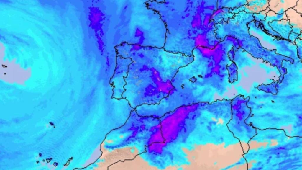 Imagen de la precipitación acumulada que se espera para este jueves 12 de marzo.