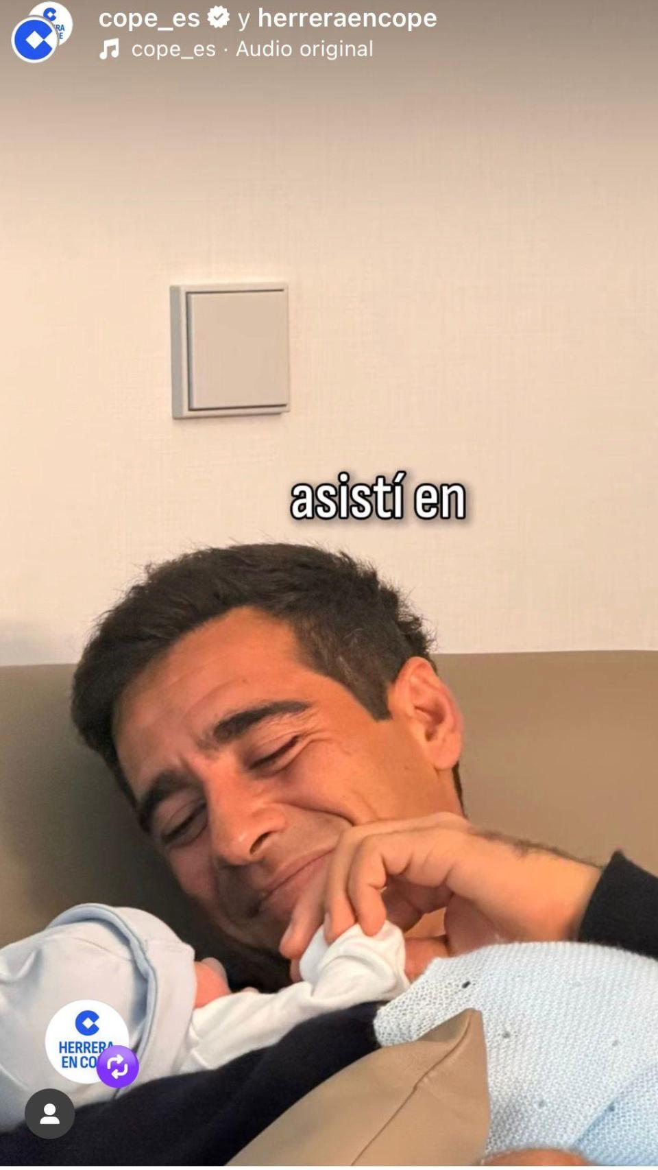 Alberto Herrera con su hijo Marcos.