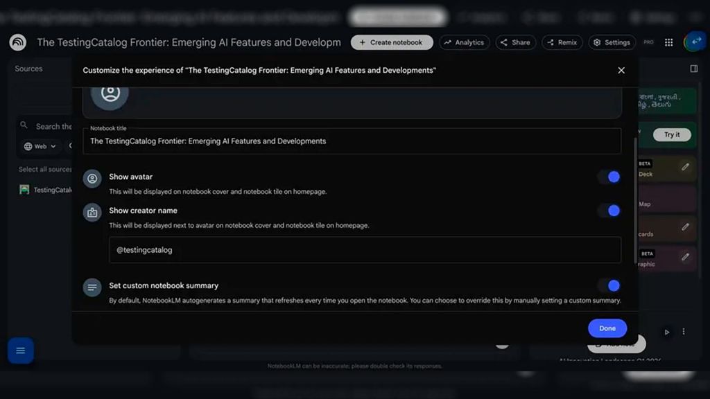 Las nuevas opciones de personalización de NotebookLM