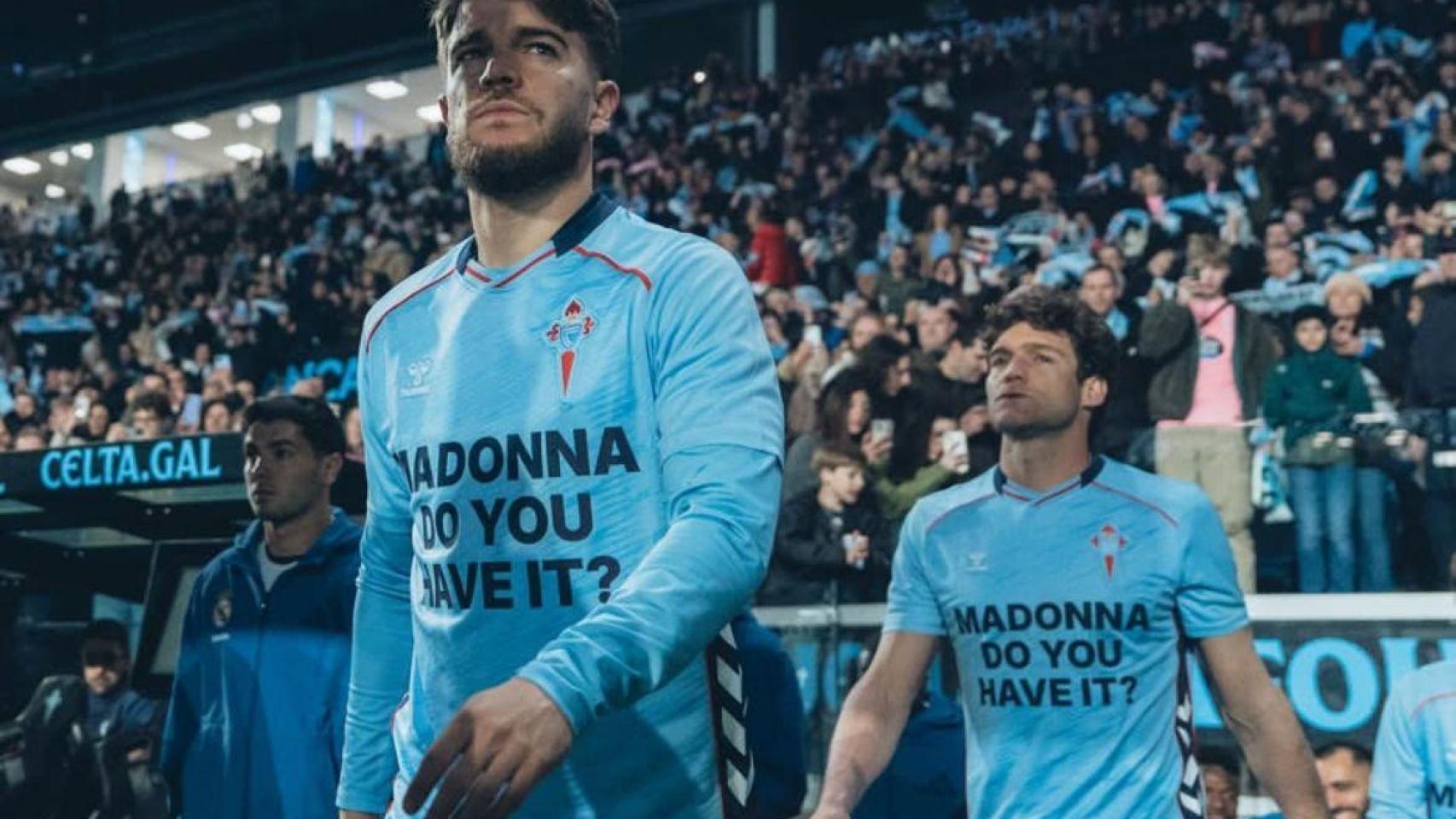 La camiseta del Celta en honor a Madonna.
