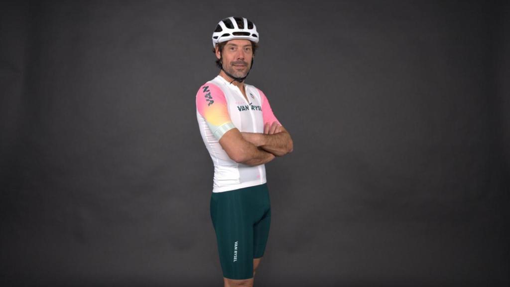Óscar Freire posa para una campaña de Decathlon.