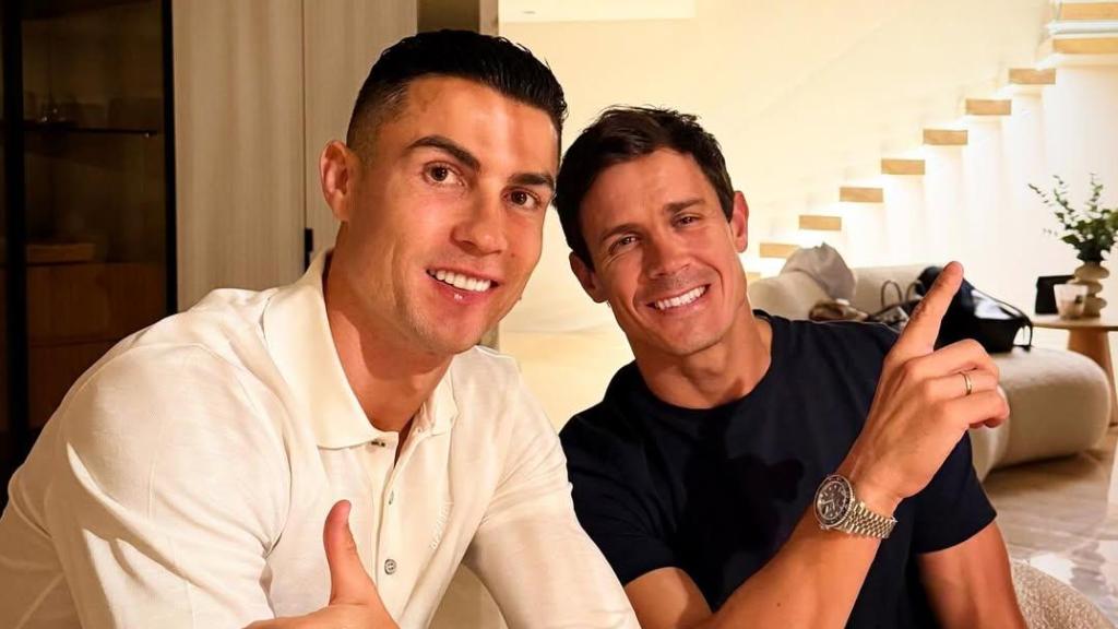 Edu Aguirre con Cristiano Ronaldo