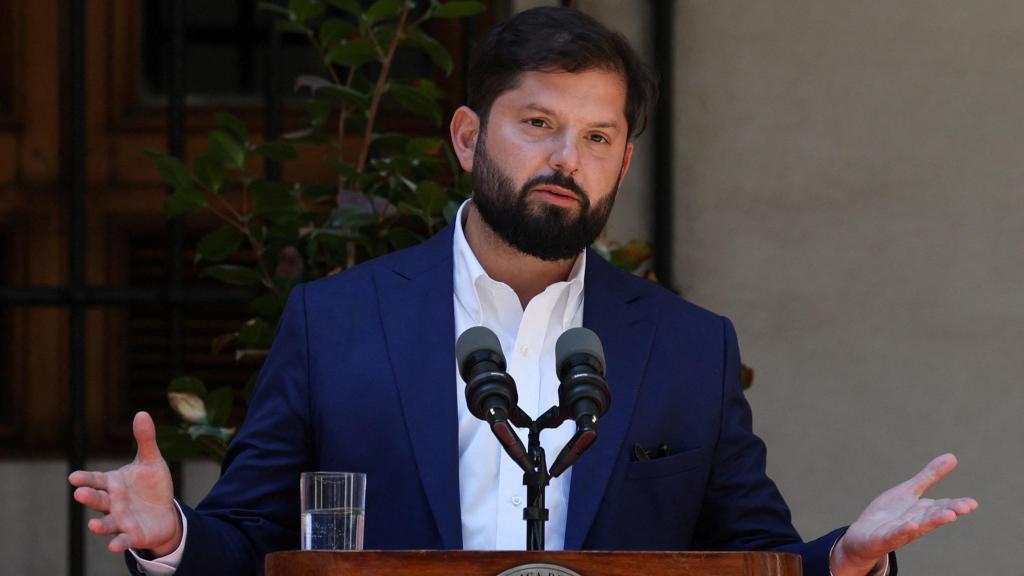 El presidente saliente de Chile, Gabriel Boric, durante un evento en La Moneda.