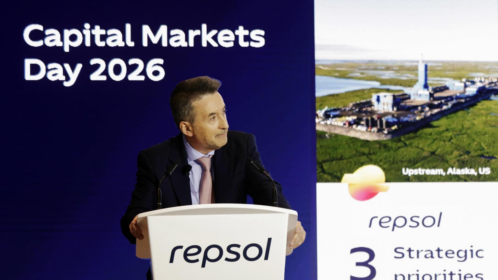 Josu Jon Imaz, consejero delegado de Repsol, durante la presentación del Capital Market Day 2026.