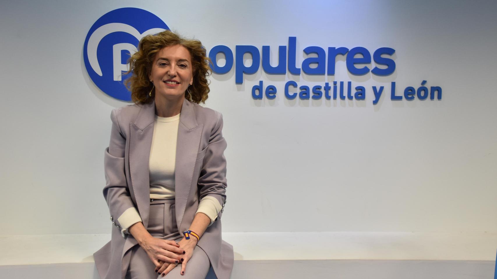 La número uno en la lista del PP por Valladolid a las elecciones autonómicas del próximo 15 de marzo, María Pardo, durante la entrevista con EL ESPAÑOL de Castilla y León