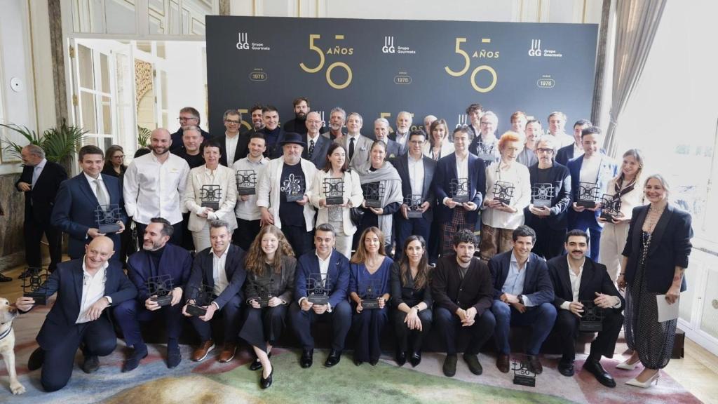 Todos los premiados del 50ª aniversario de Grupo Gourmets.