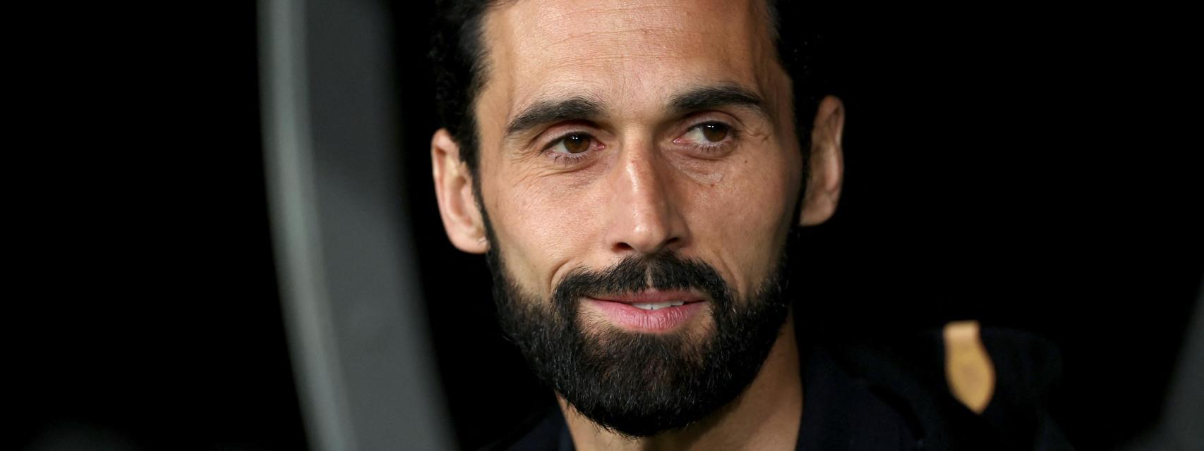Álvaro Arbeloa, en el banquillo del Real Madrid