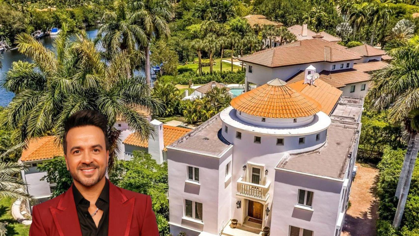 Luis Fonsi y la urbanización en la que vive en un montaje de BLUPER
