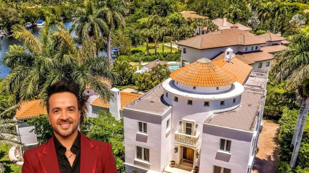 Luis Fonsi y la urbanización en la que vive en un montaje de BLUPER