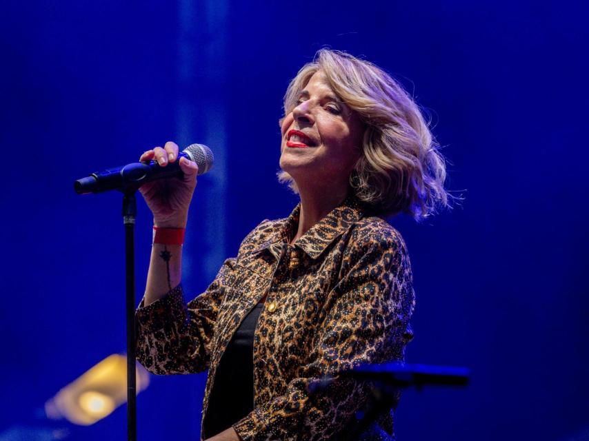 La cantante, durante un concierto.