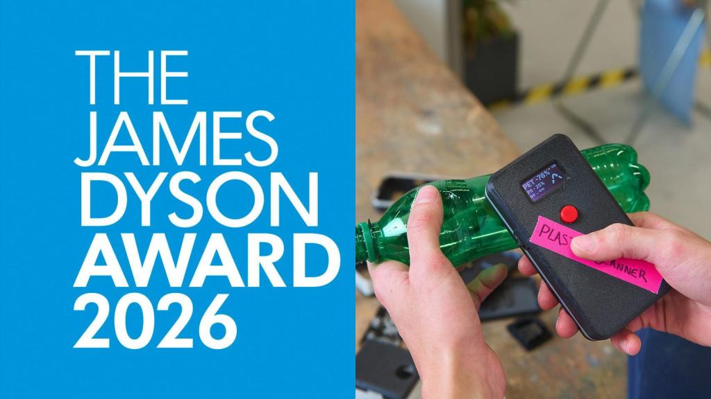 Fotomontaje con el logo de James Dyson Awards.