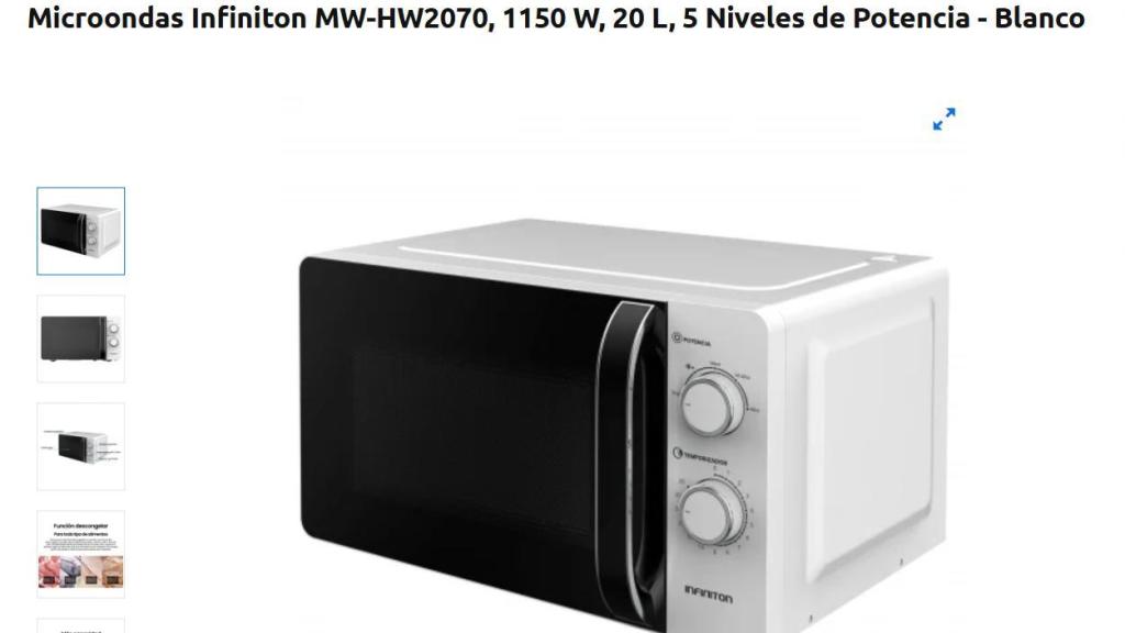Microondas Infiniton MW-HW2070.