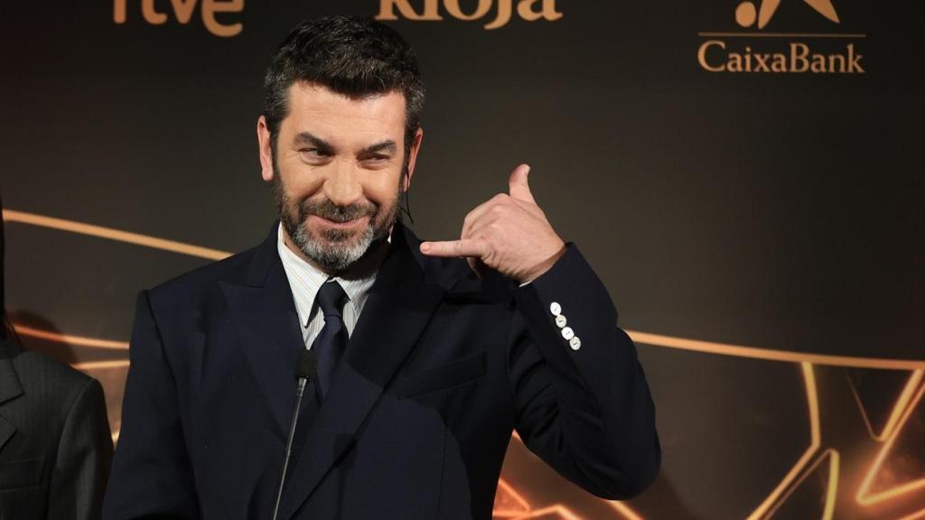 Arturo Valls durante la lectura de los nominados y nominadas a la 40 edición de los Premios Goya.