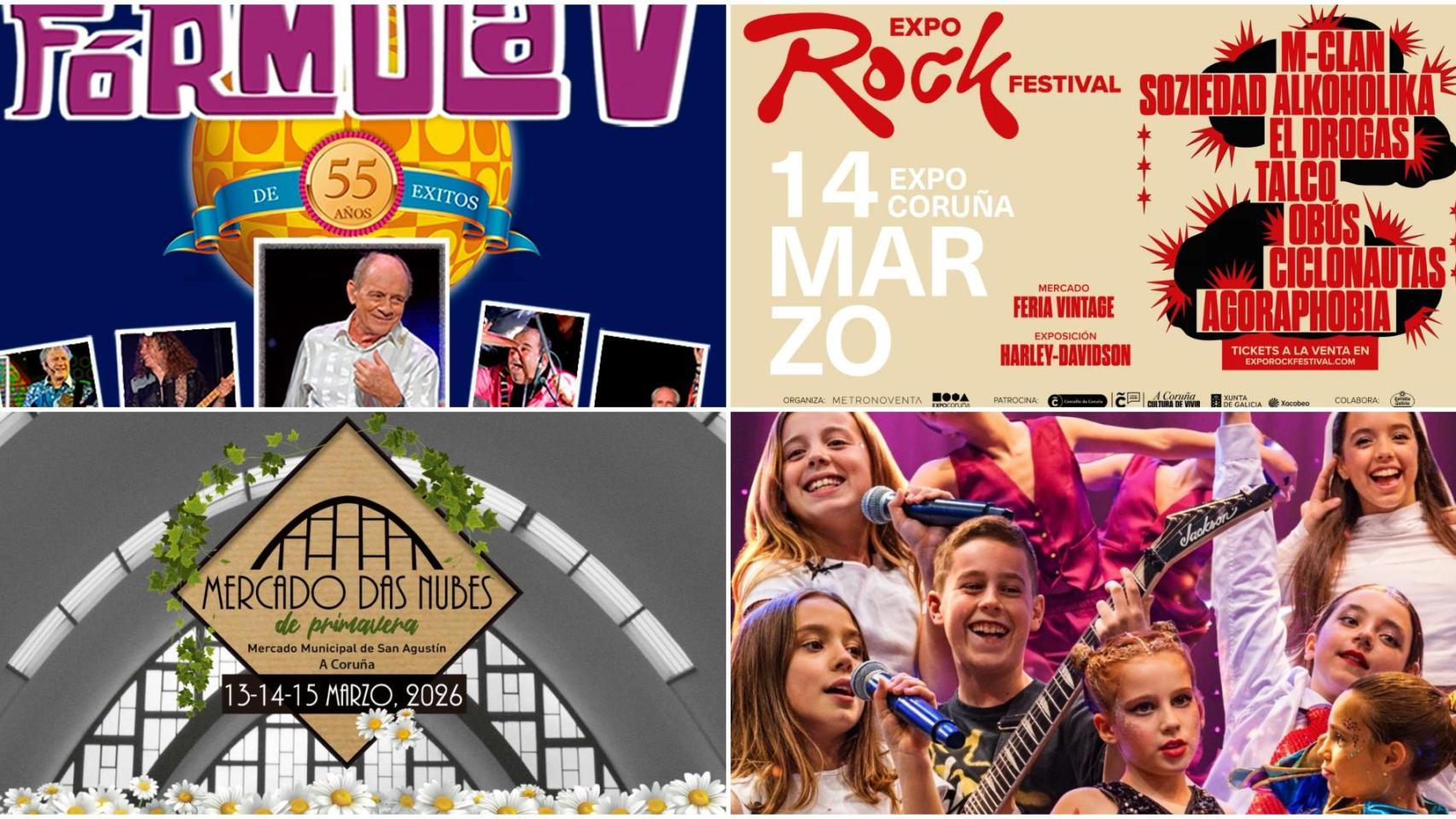 Mercado das Nubes, ExpoRock y mucho más: Todo lo que puedes hacer este fin de semana en A Coruña
