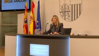 La vicepresidenta de Aragón en funciones, Mar Vaquero, este miércoles.