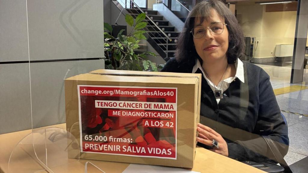 María Varela en el registro del Ministerio de Sanidad