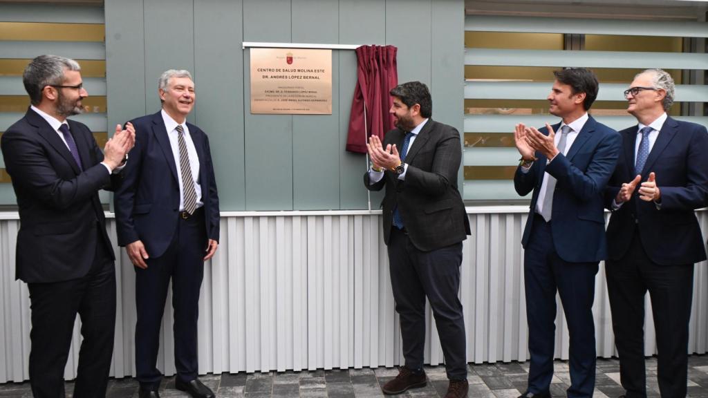 López Miras, este miércoles, en el estreno del Centro de Salud Doctor Andrés López Bernal de Molina de Segura.