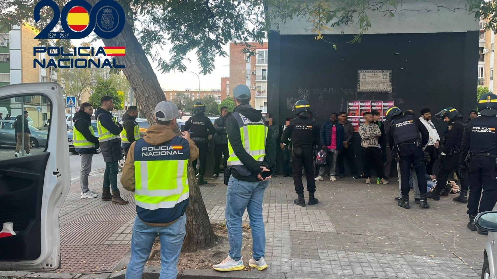 Imagen del operativo policial.