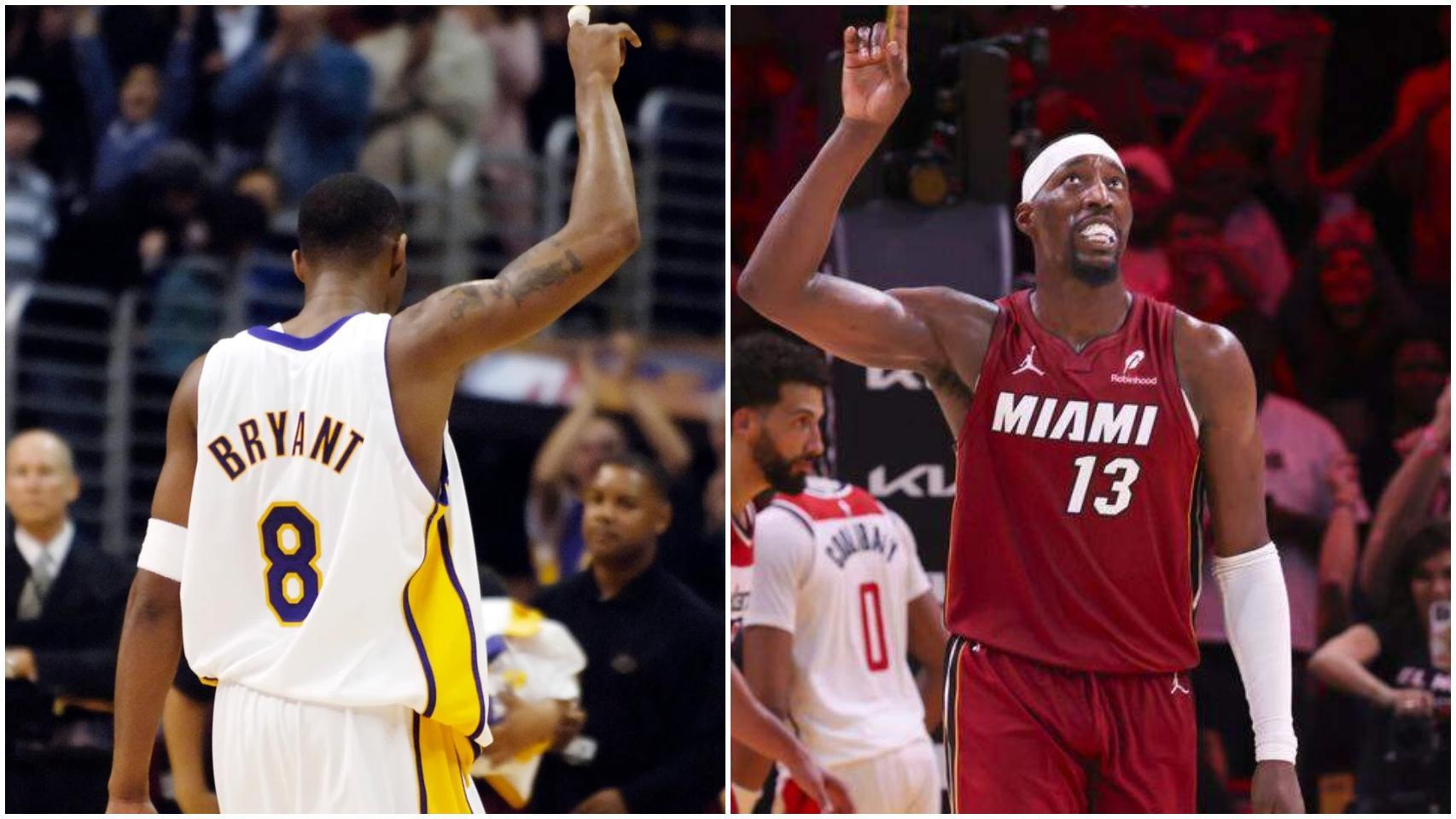 Montaje de Kobe Bryant y Bam Adebayo.