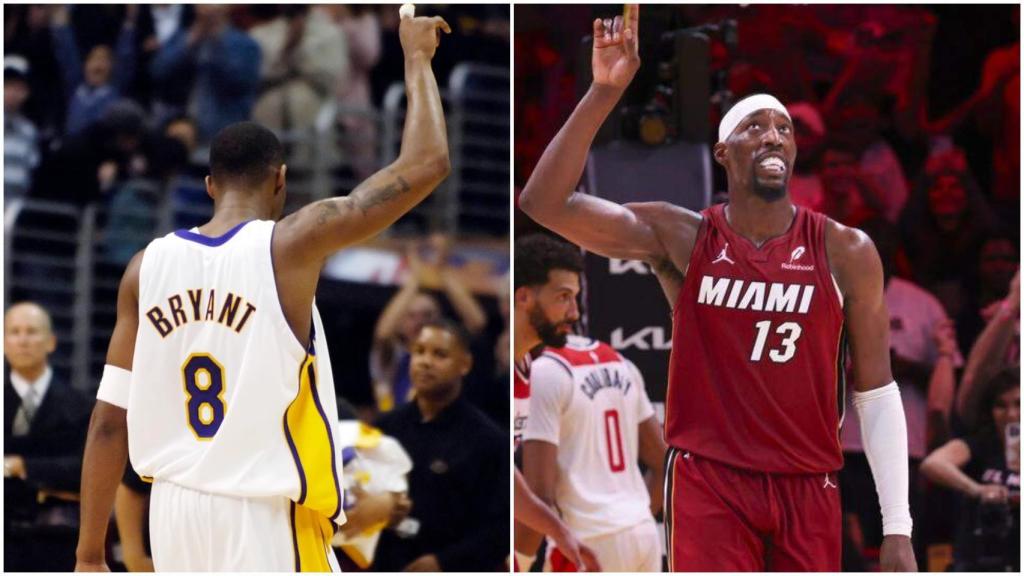 Montaje de Kobe Bryant y Bam Adebayo.