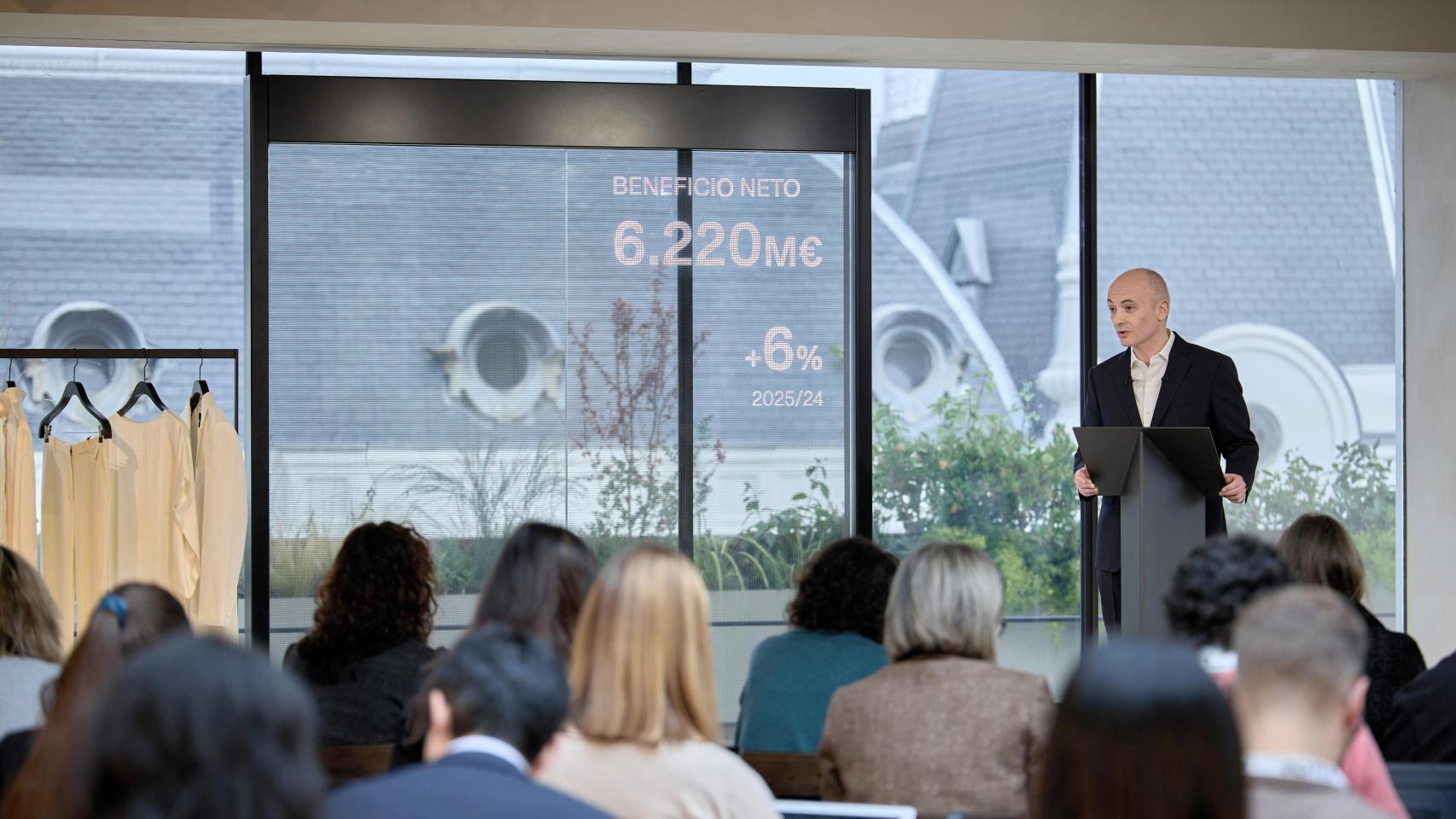 Óscar García Maceiras, CEO de Inditex, en la presentación de resultados de 2025 en Madrid.