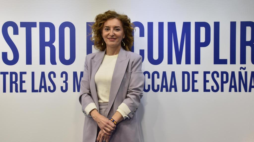 La candidata del PP por Valladolid, María Pardo, durante la entrevista