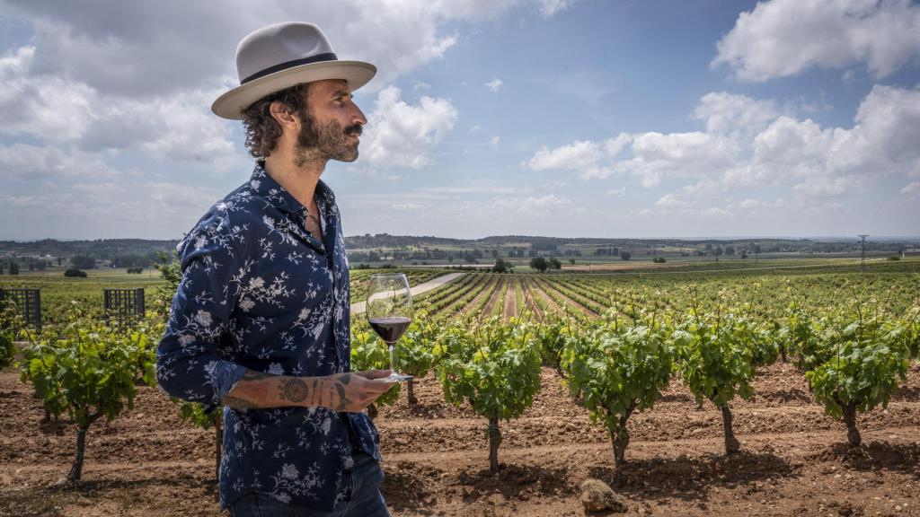 Leiva en uno de los viñedos de Valduero.