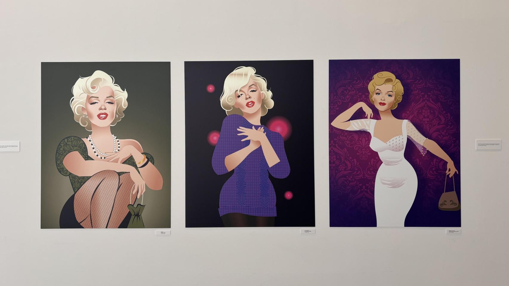 Ilustraciones de Marilyn Monroe, por Alejandro Mogollo.