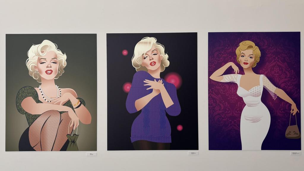 Ilustraciones de Marilyn Monroe, por Alejandro Mogollo.