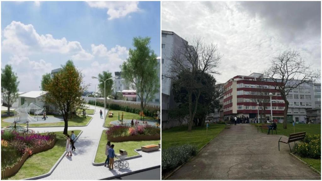 Imagen del proyecto y estado actual el día de la inauguración.