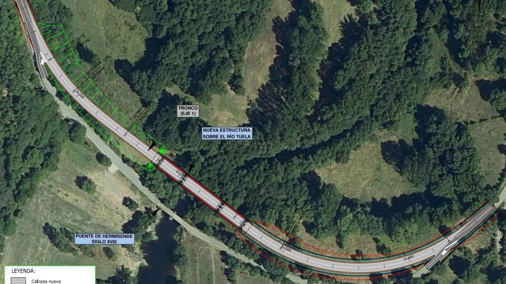 Plano del lugar en el que se van a acometer las obras.