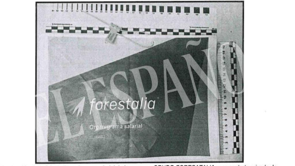 Documentación incautada en el registro del domicilio de Samper