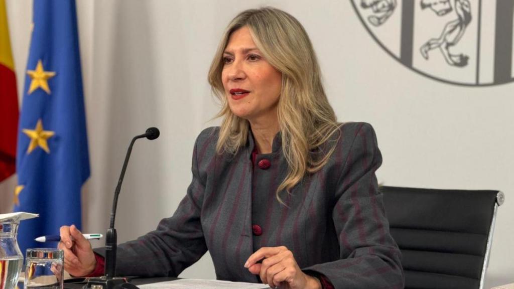Mar Vaquero, en la rueda de prensa tras el Consejo de Gobierno.