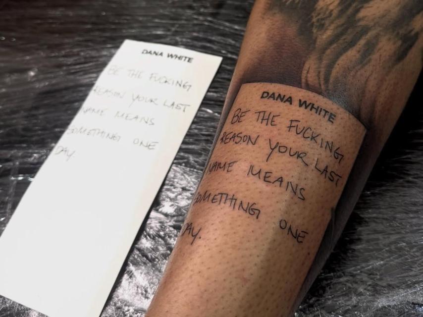La nota de Dana White dedicada a Hecher Sosa y el tatuaje de ella en su pierna