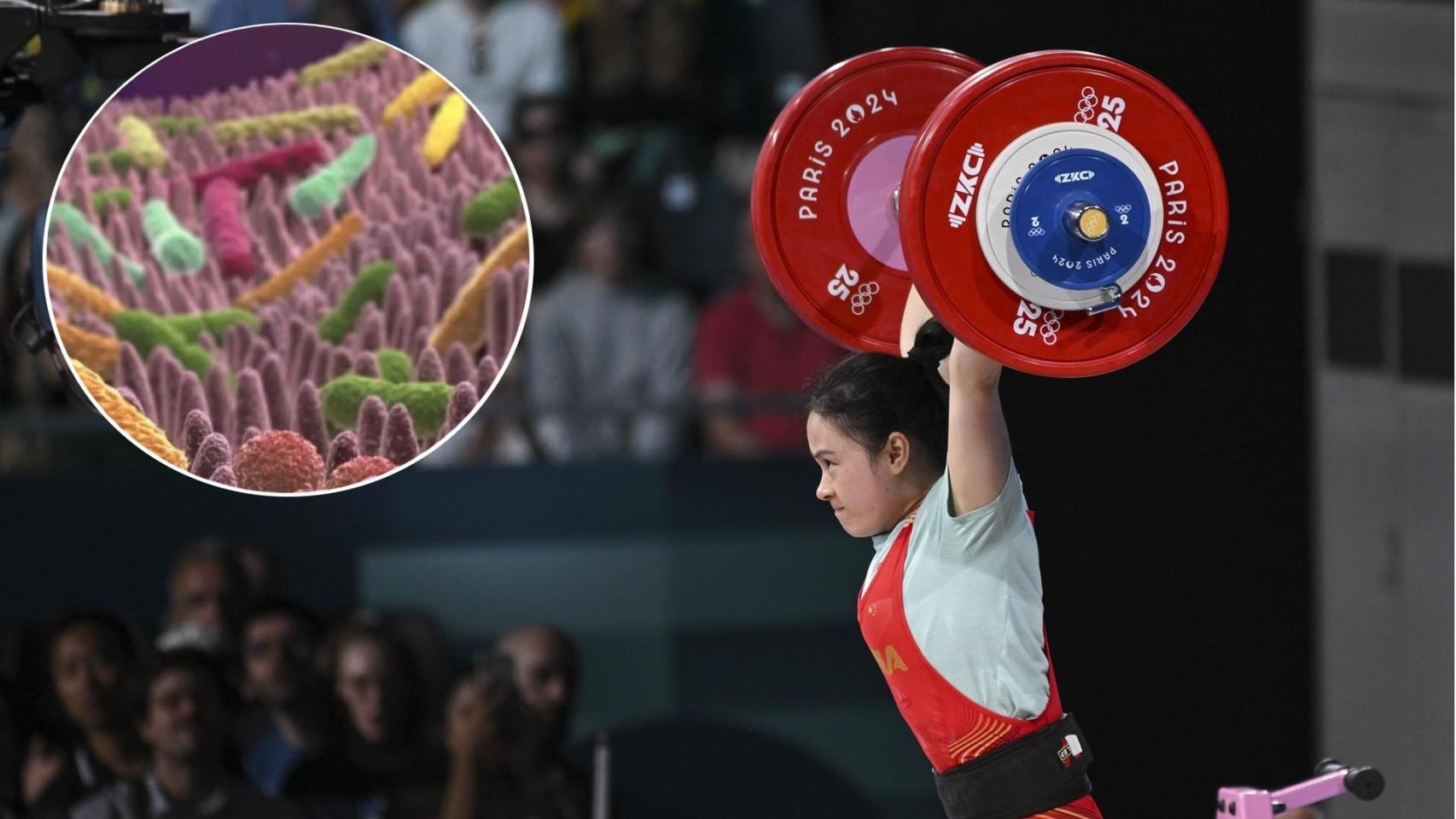 Halterofilia femenina en las Olimpiadas de París.