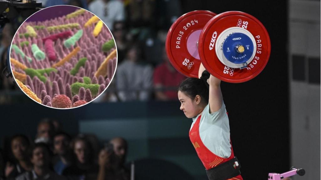 Halterofilia femenina en las Olimpiadas de París.
