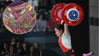 Halterofilia femenina en las Olimpiadas de París.