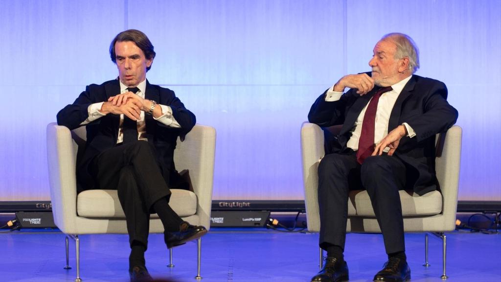 El expresidente del Gobierno José María Aznar durante la presentación del libro ‘Una verdad incómoda’, del exministro del Interior Jaime Mayor Oreja, a 11 de marzo de 2026, en Madrid (España).