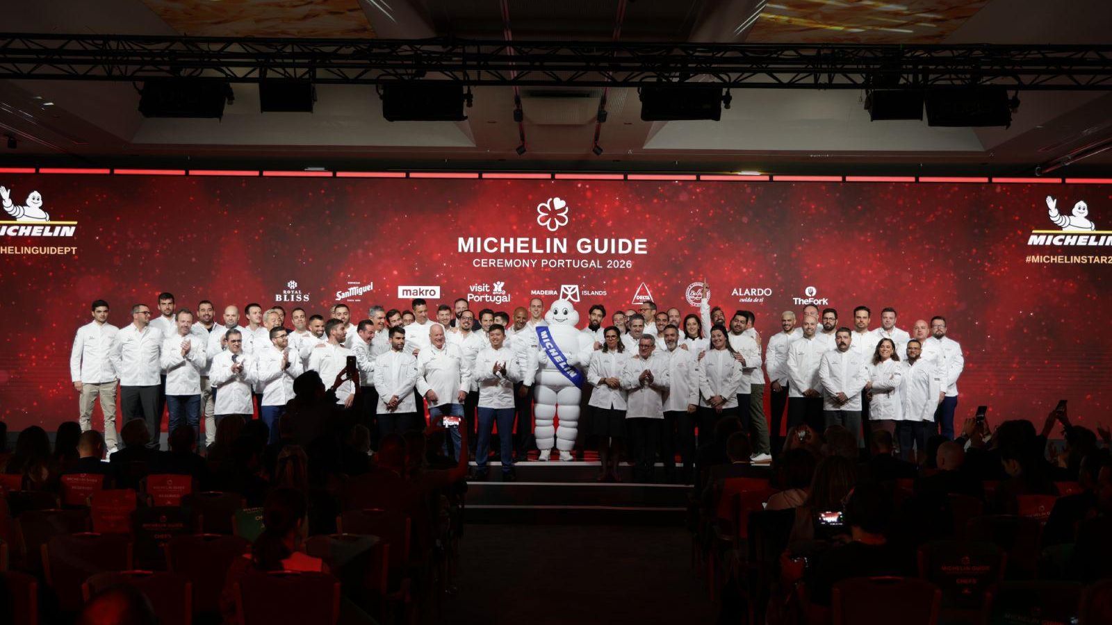 La foto final de los nuevos premiados en la Guía Michelin de Portugal 2026.