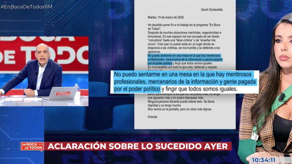 Nacho Abad en su dura respuesta a la declaración de Sarah Santaolalla.