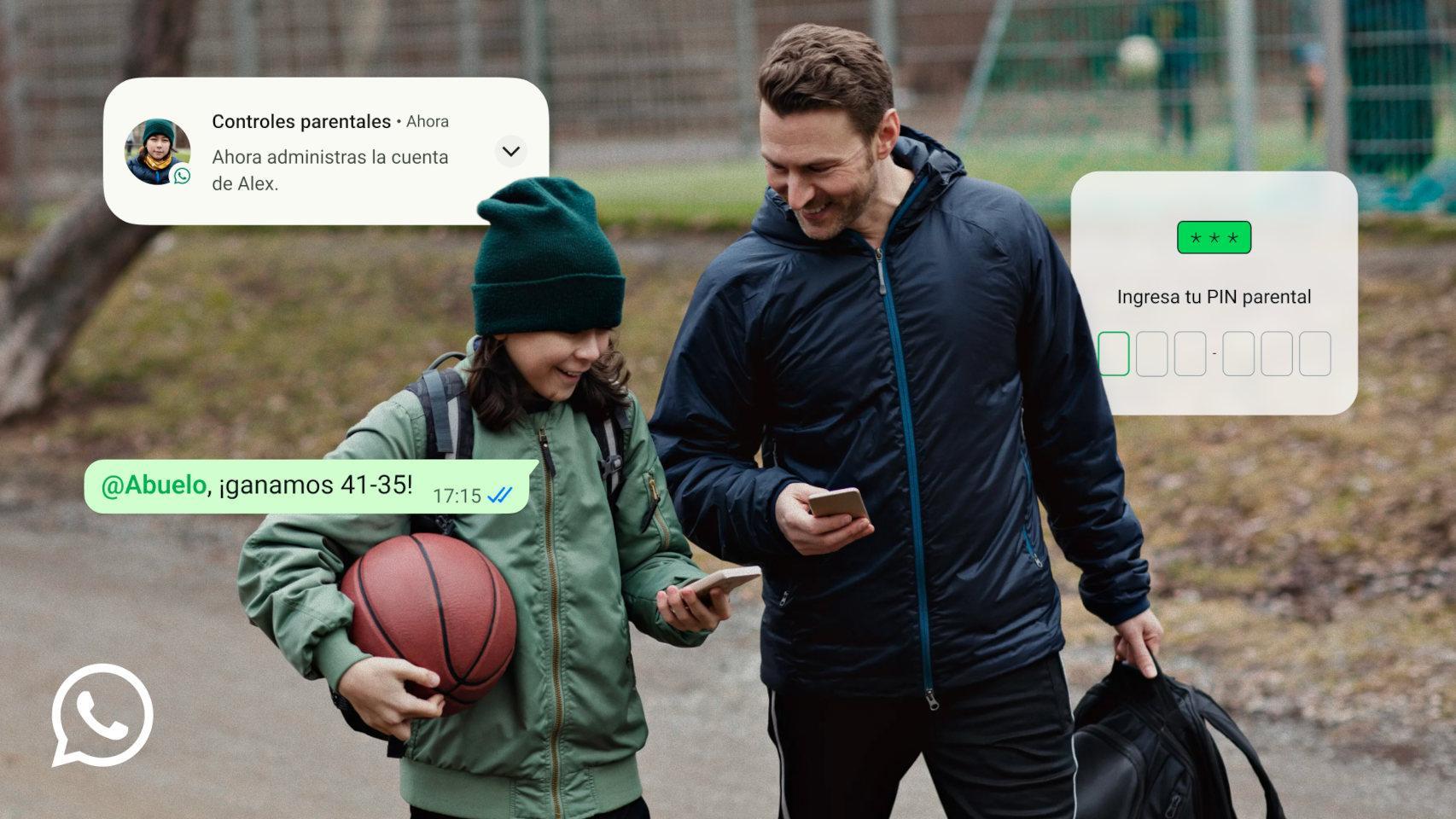 Cuentas de WhatsApp para menores administradas por padres