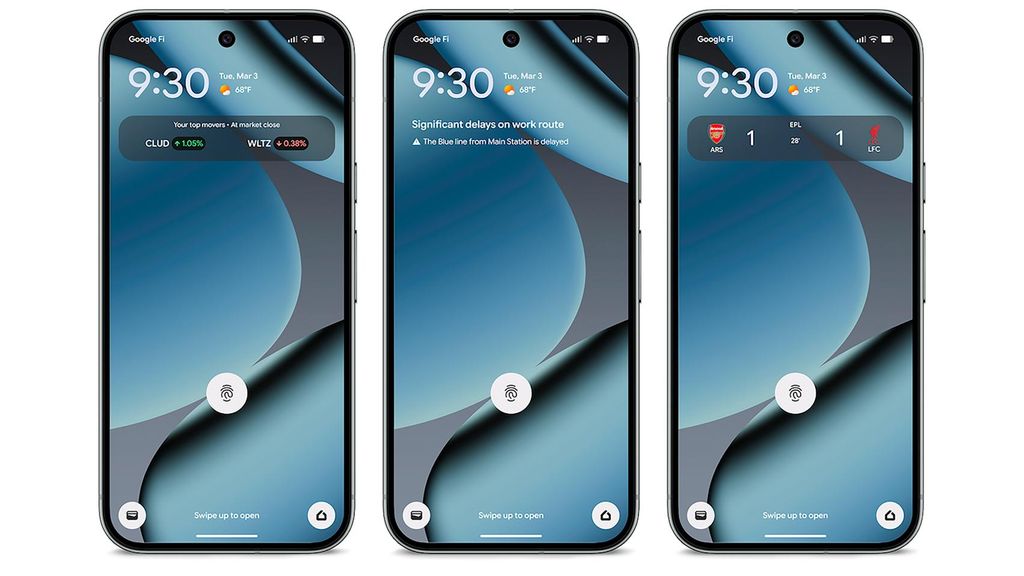 Imagen de las novedades de At a glance de los Pixel