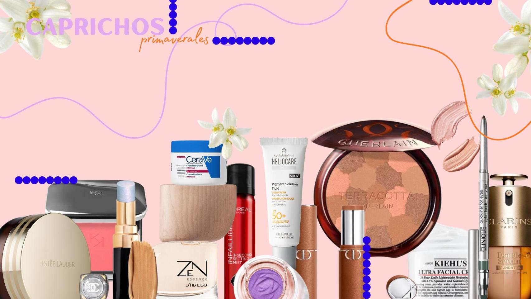 'Collage' con los productos 'beauty' de la temporada.