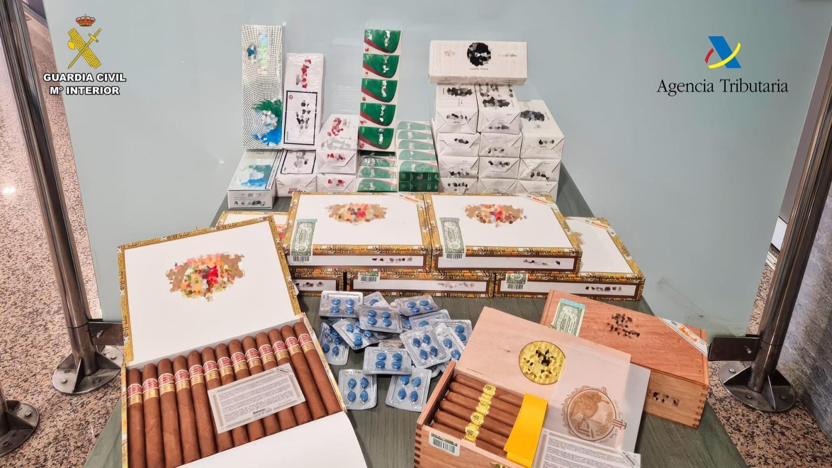 Tabaco y medicamentos de contrabando localizado en Alvedro.