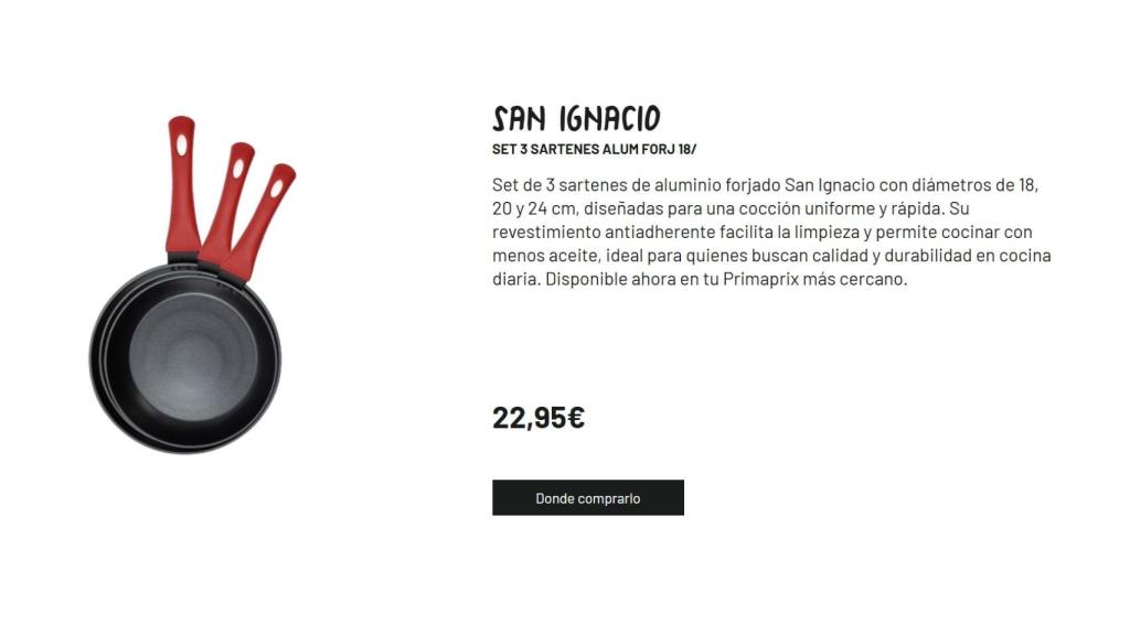 Pack de sartenes San Ignacio.