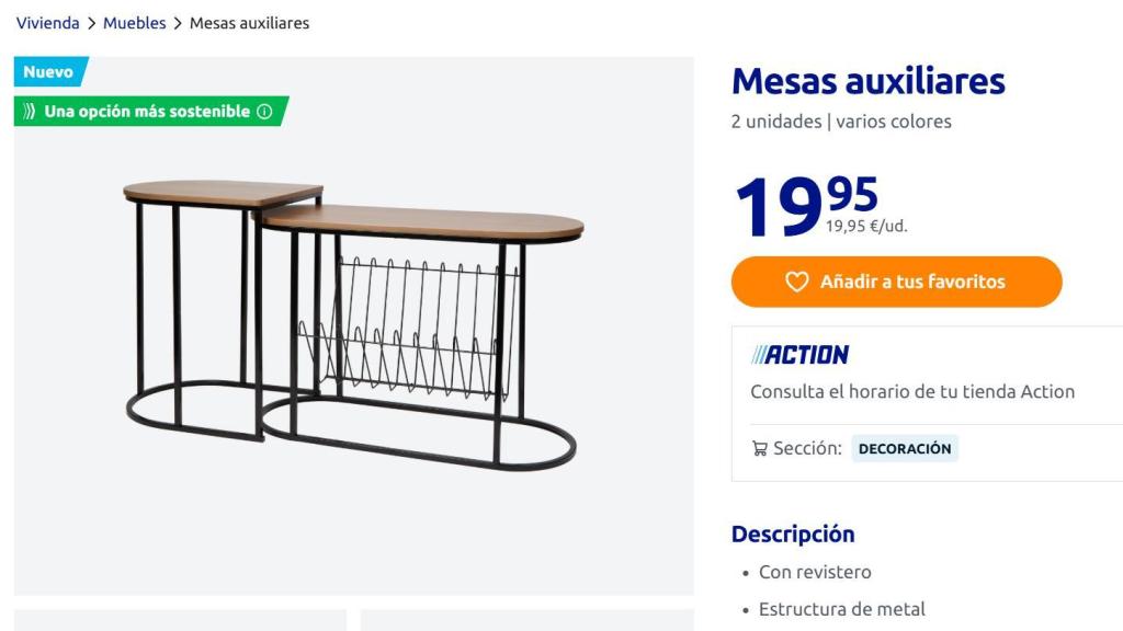 Mesas auxiliares.