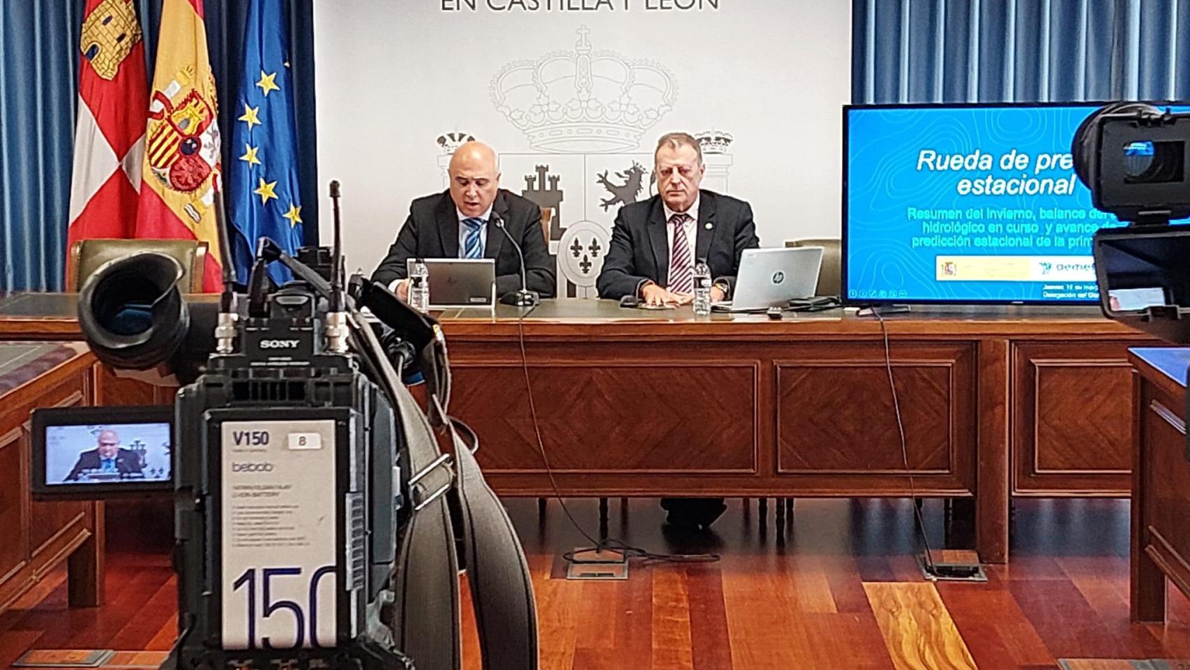 Rueda de prensa del delegado de la Aemet, junto al delegado del Gobierno en Valladolid