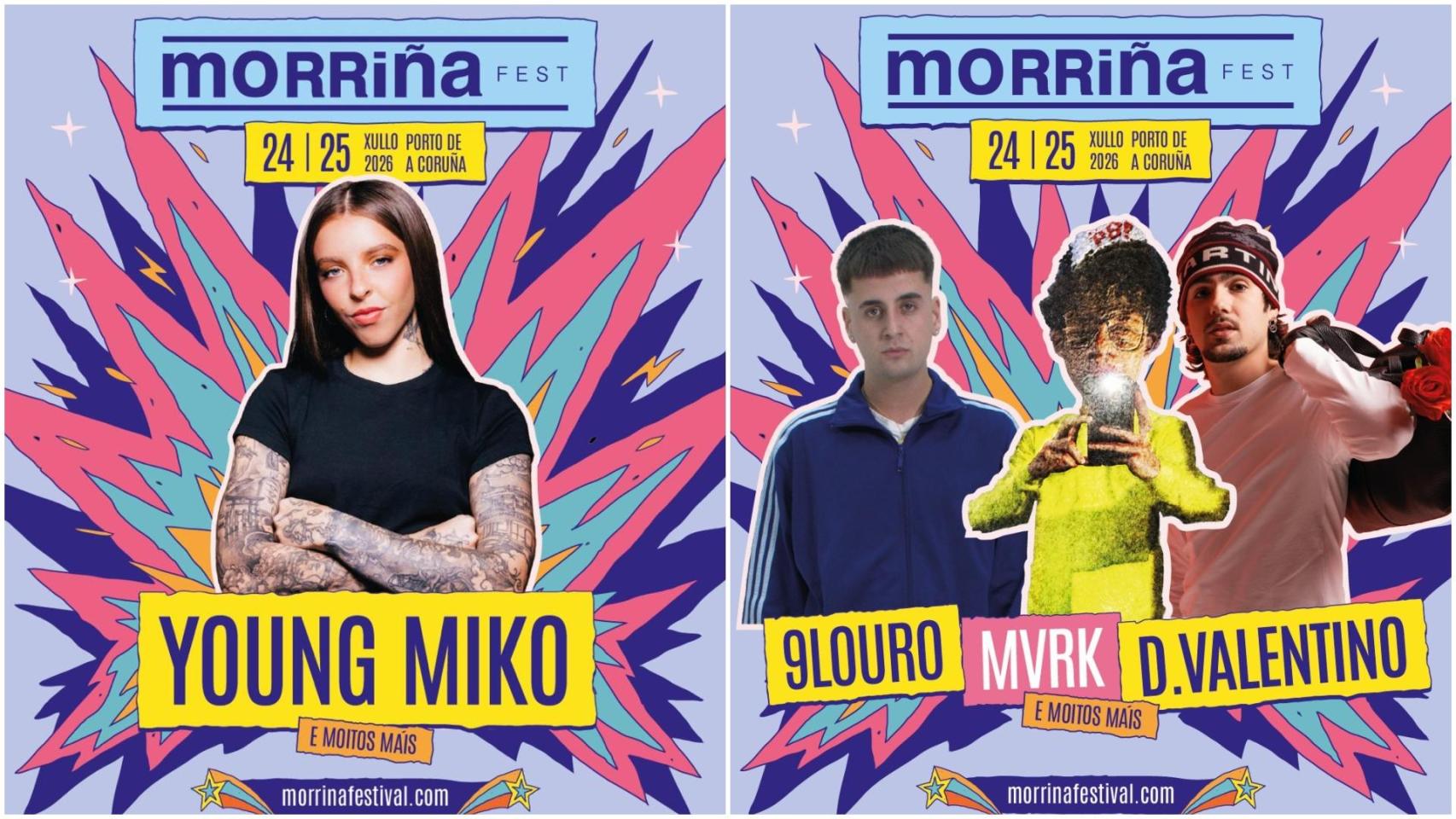 El Morriña Fest 2026 de A Coruña confirma nuevos artistas: Young Miko, MVRK, Dvalentino y 9louro