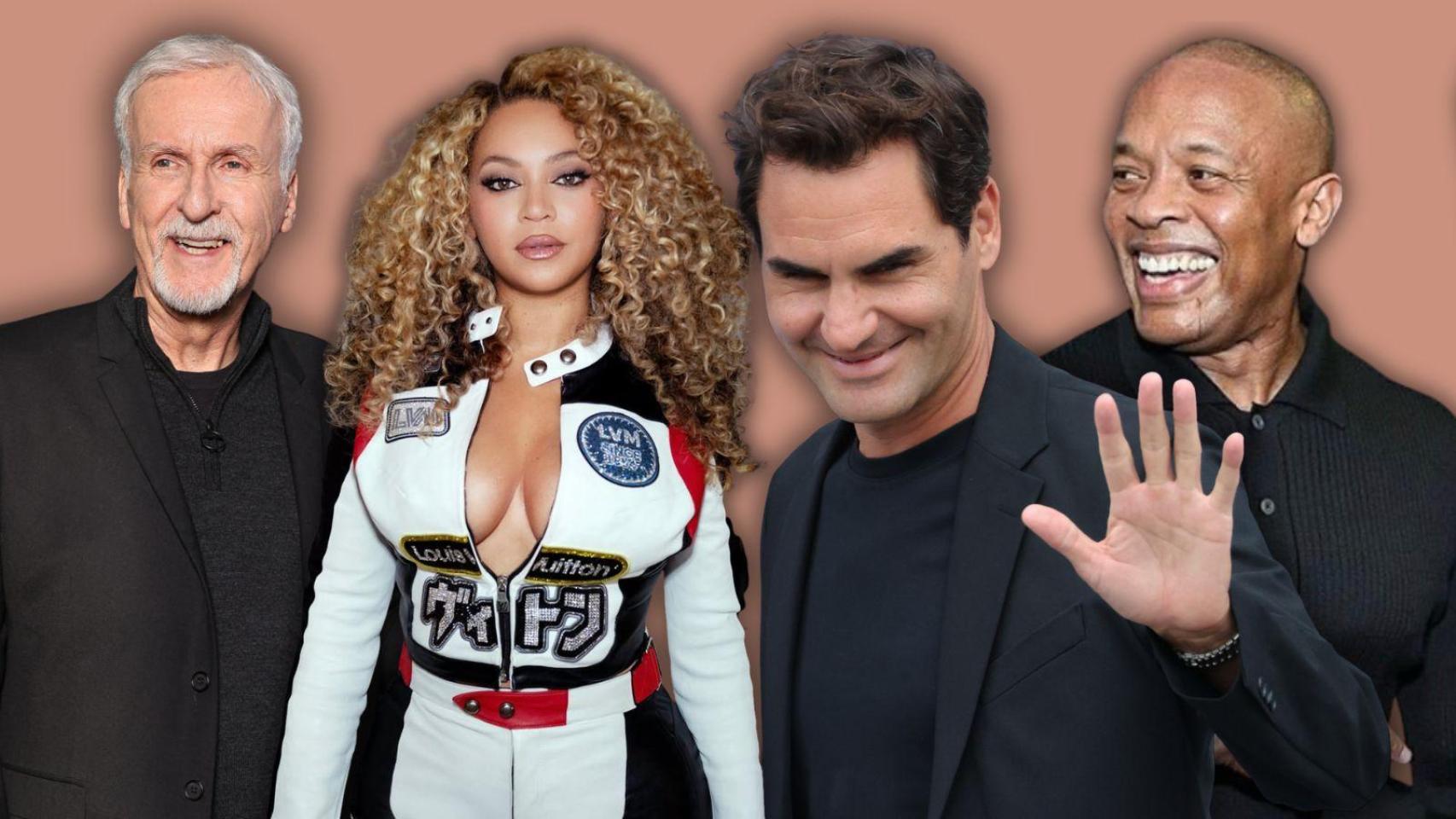 James Cameron, Beyoncé, Roger Federer y Dr. Dre.