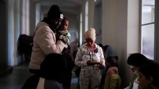 Refugees and displaced migrant workers take shelter at St. Joseph's Church, following an escalation between Hezbollah and Israel amid the US-Israel conflict with Iran, in Beirut, Lebanon.